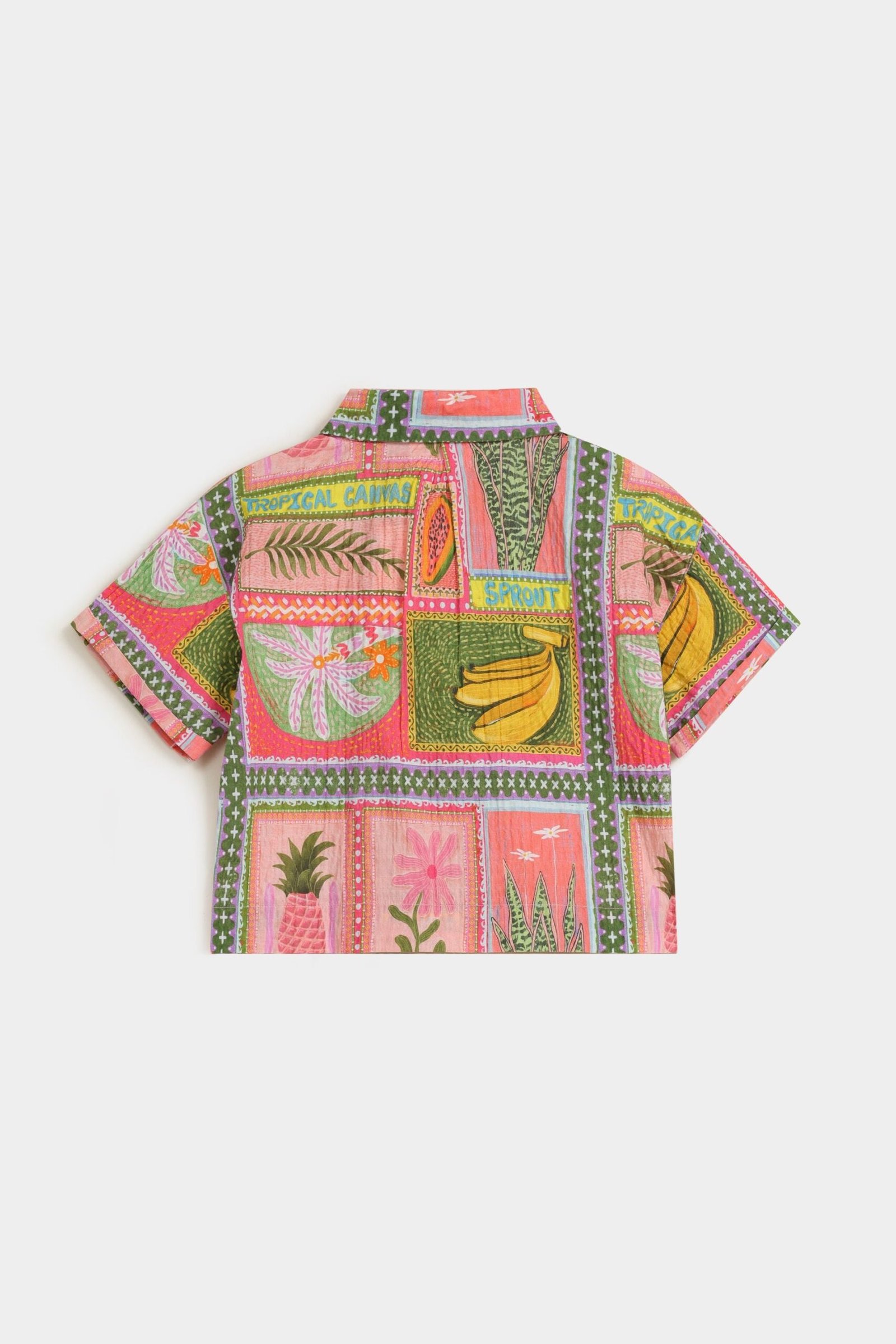 Cropped Printed Shirt - Image 3
