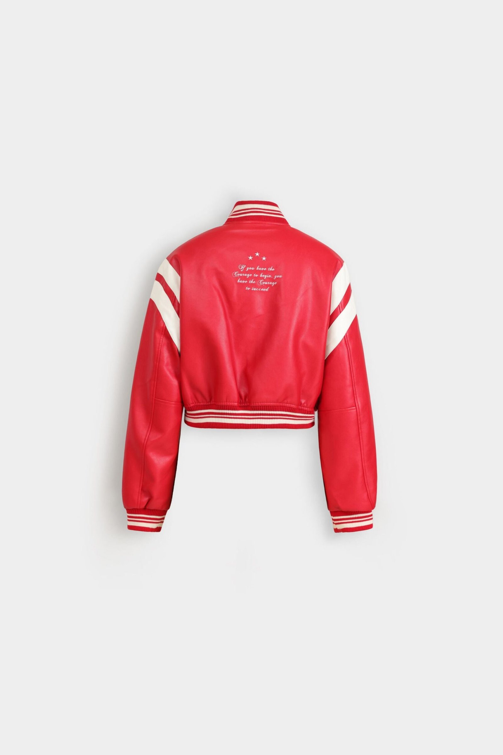 Faux Leather Varsity Jacket - Image 15