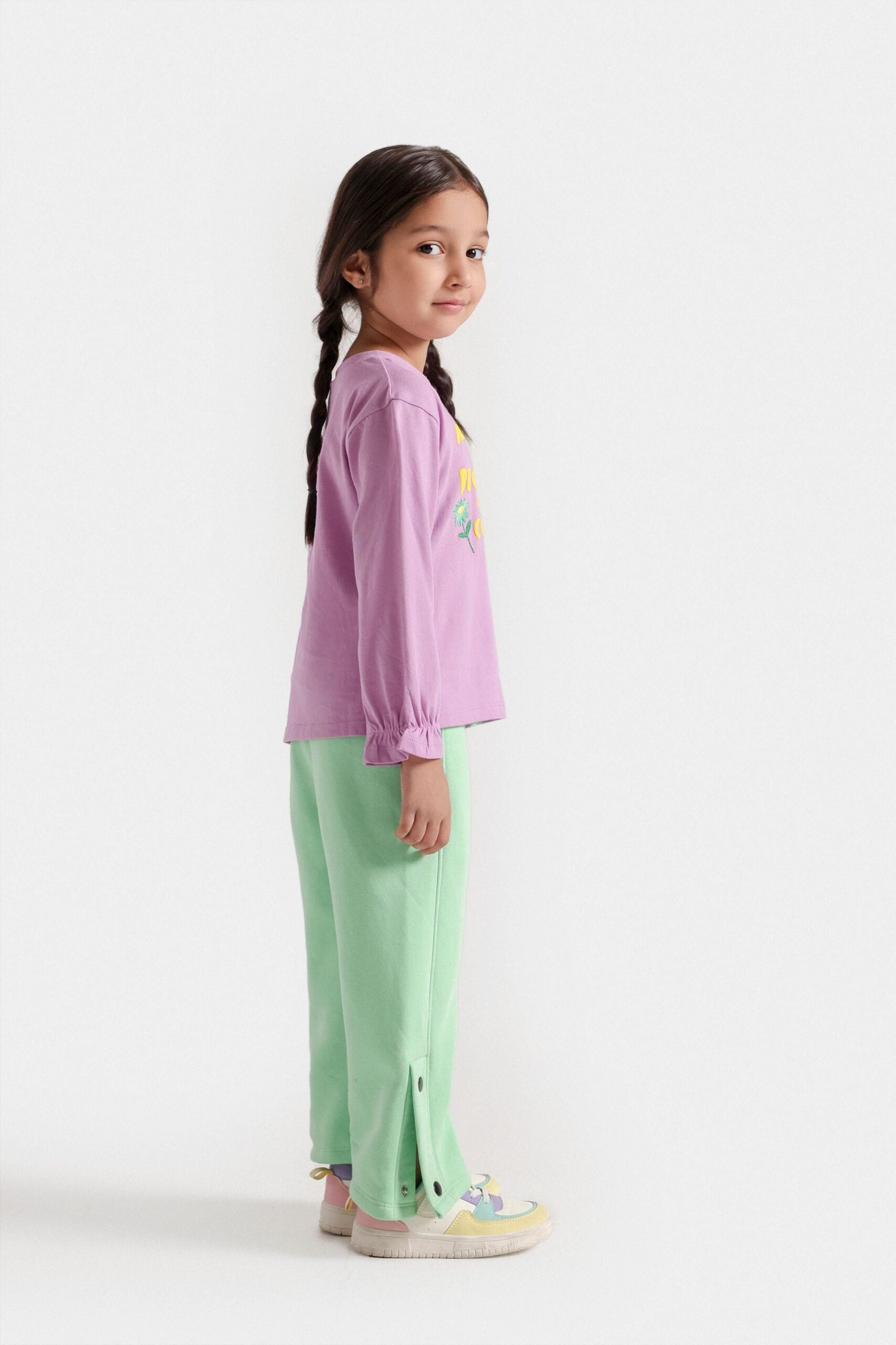 Wide Leg Trouser With Buttons Detail - Image 5