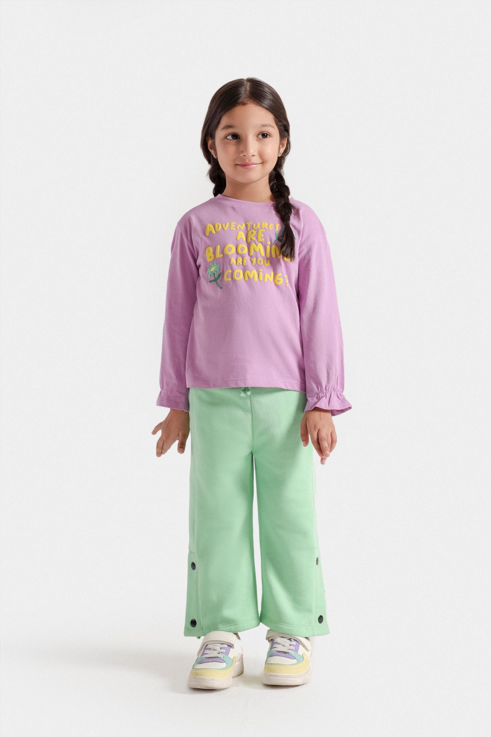Wide Leg Trouser With Buttons Detail - Image 4