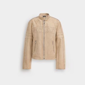 Zipper Suede Jacket
