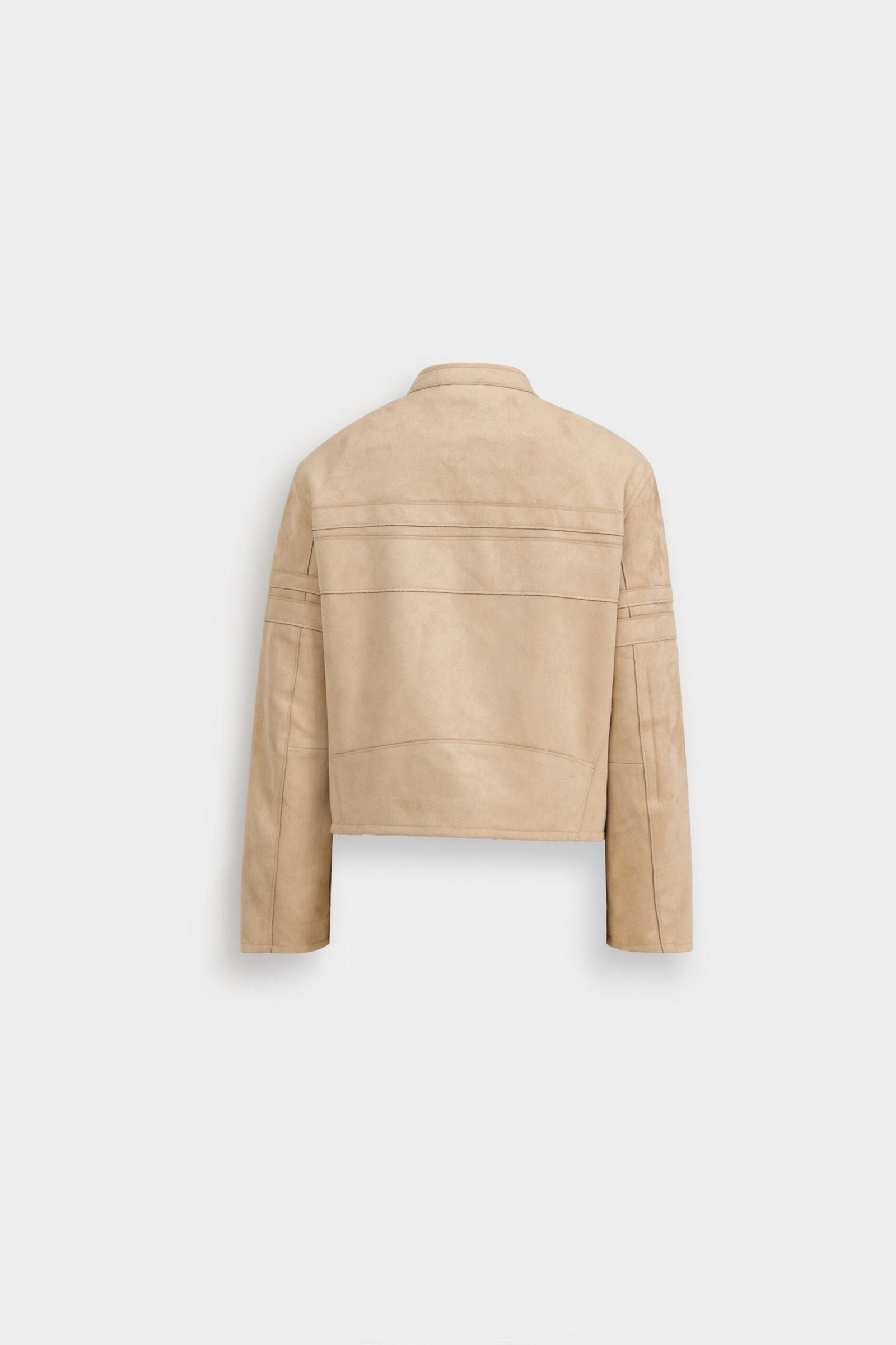 Zipper Suede Jacket - Image 3