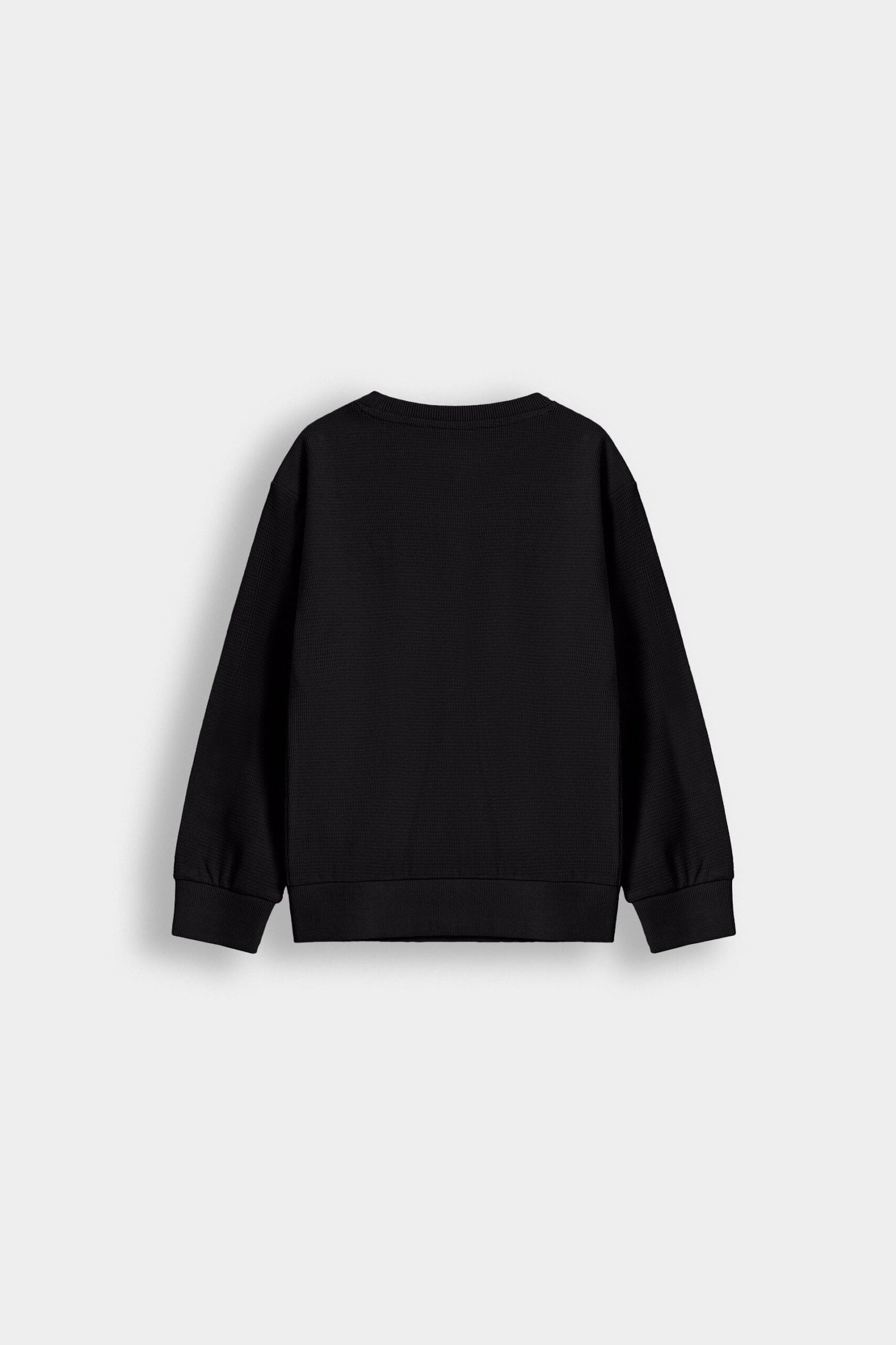 Basic Textured Sweatshirt - Image 3