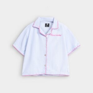 Resort Collar Embroidered Shirt