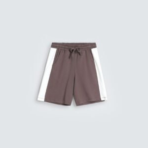 Knit Shorts With Side Contrast Panel