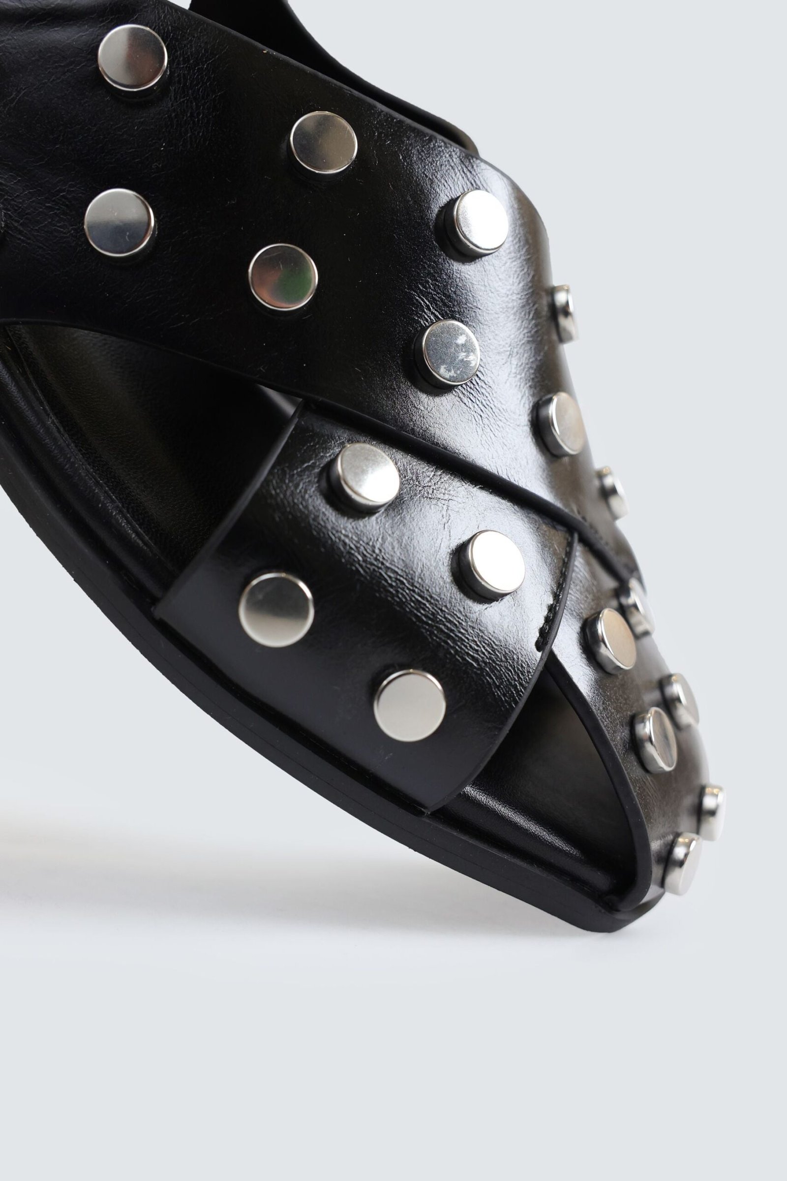 Criss-Cross Studded Mules - Image 8