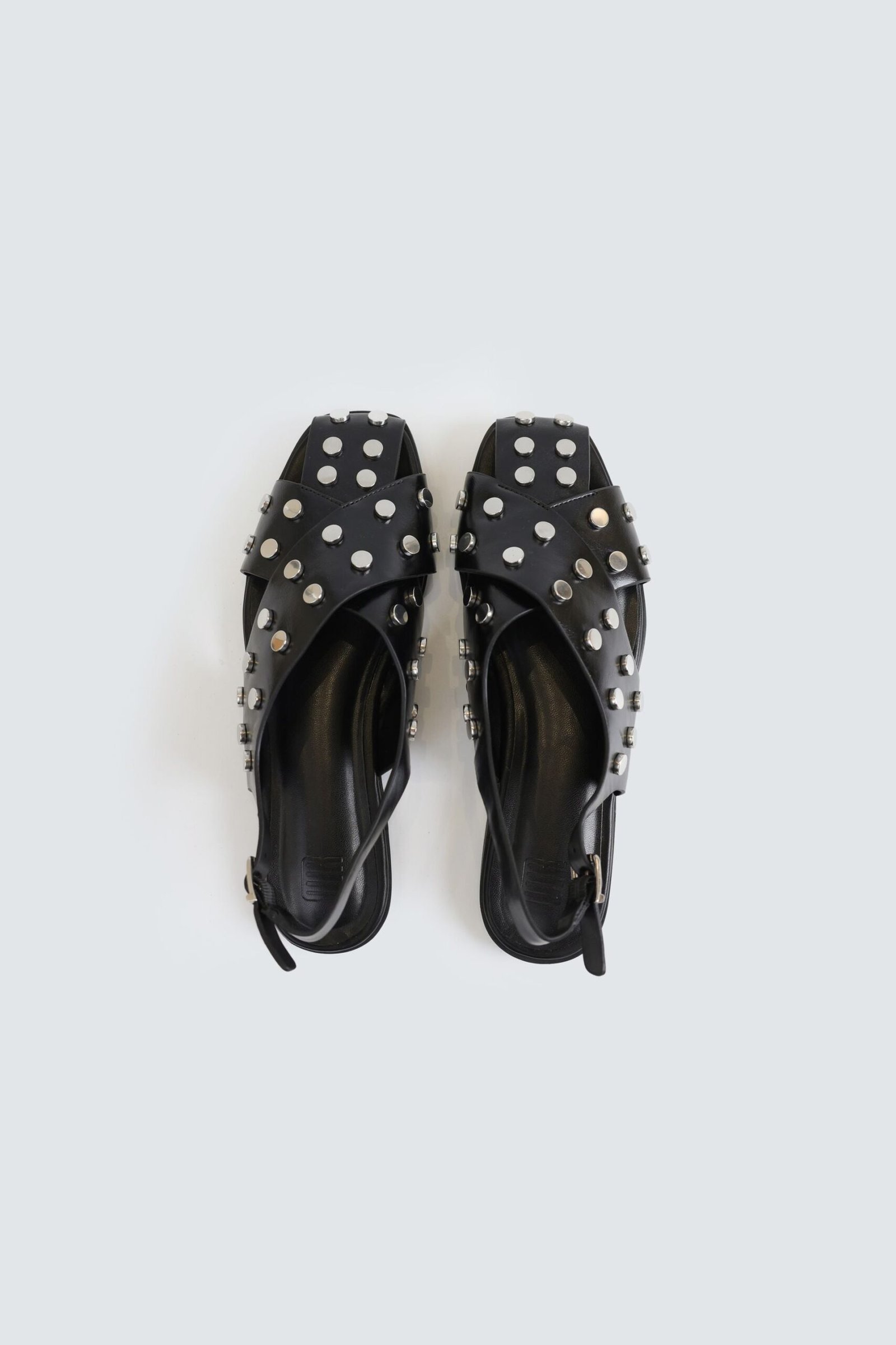 Criss-Cross Studded Mules - Image 9