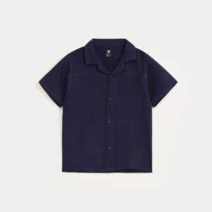 Resort Collar Textured Shirt