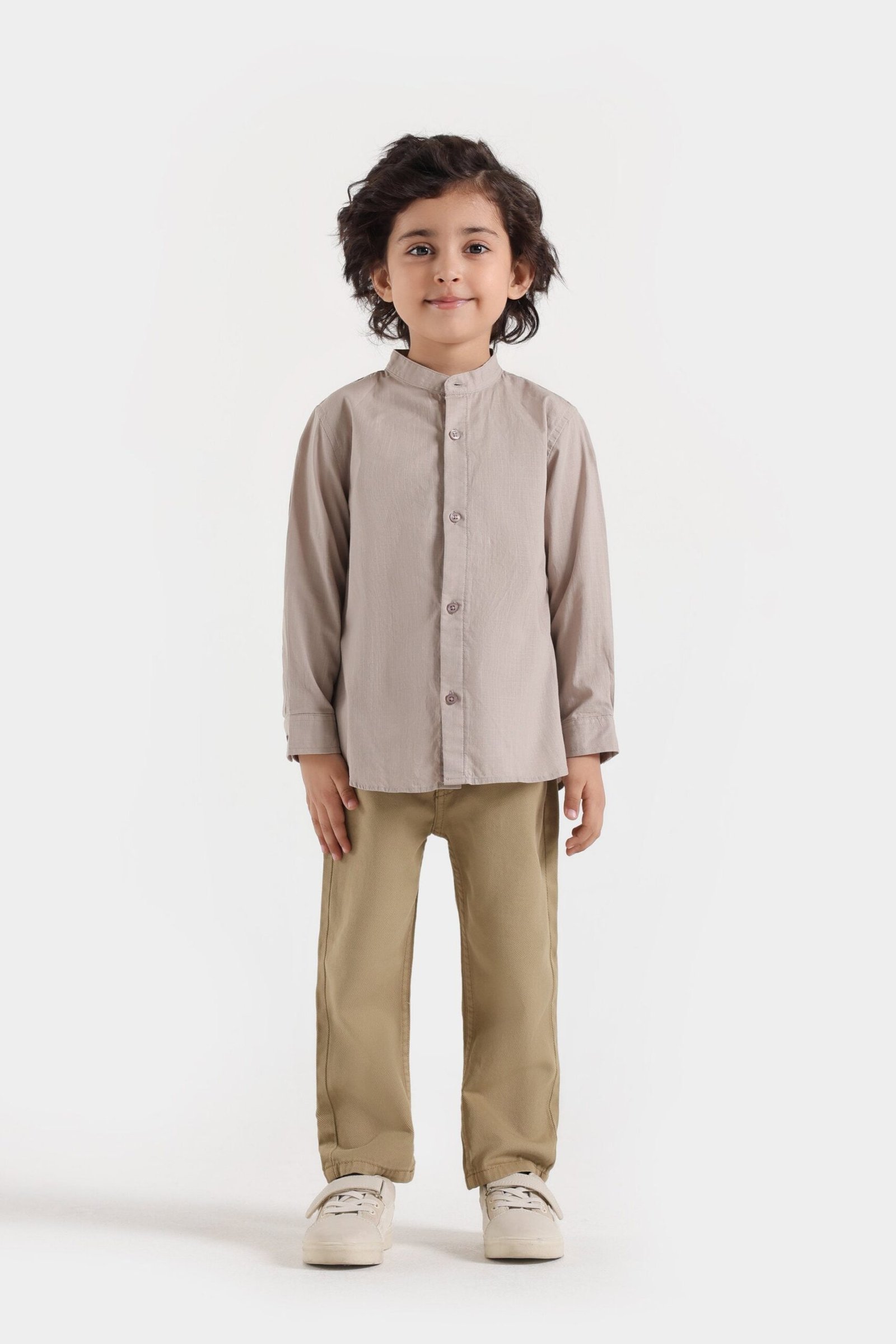 Basic Mandarin Collar Shirt - Image 8