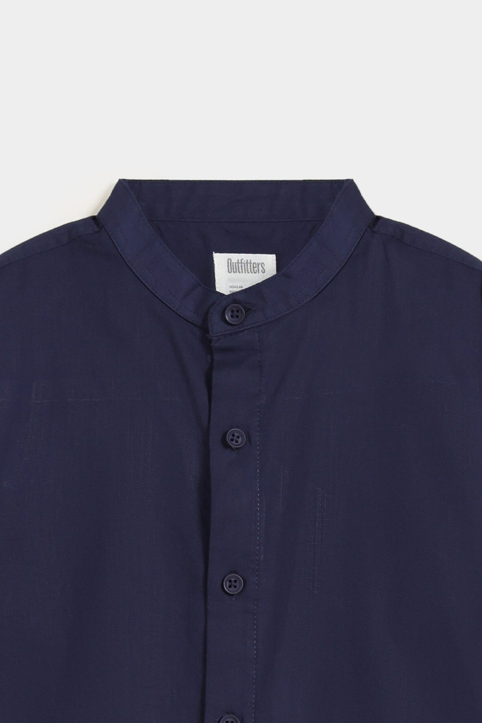 Basic Mandarin Collar Shirt - Image 2