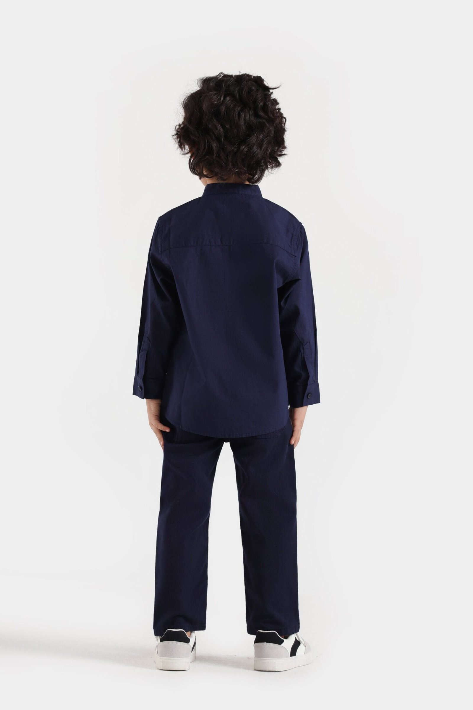 Basic Mandarin Collar Shirt - Image 5