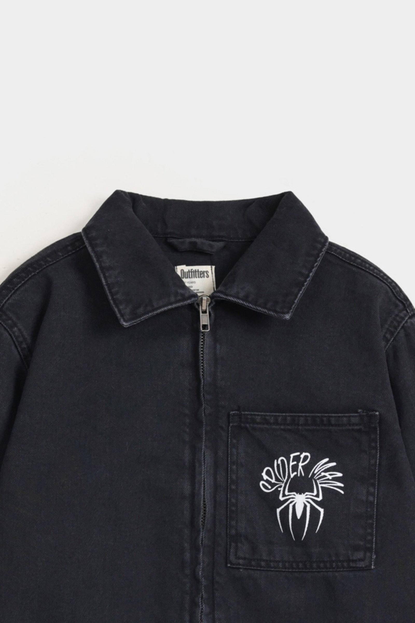 Denim Zipper Shacket - Image 2