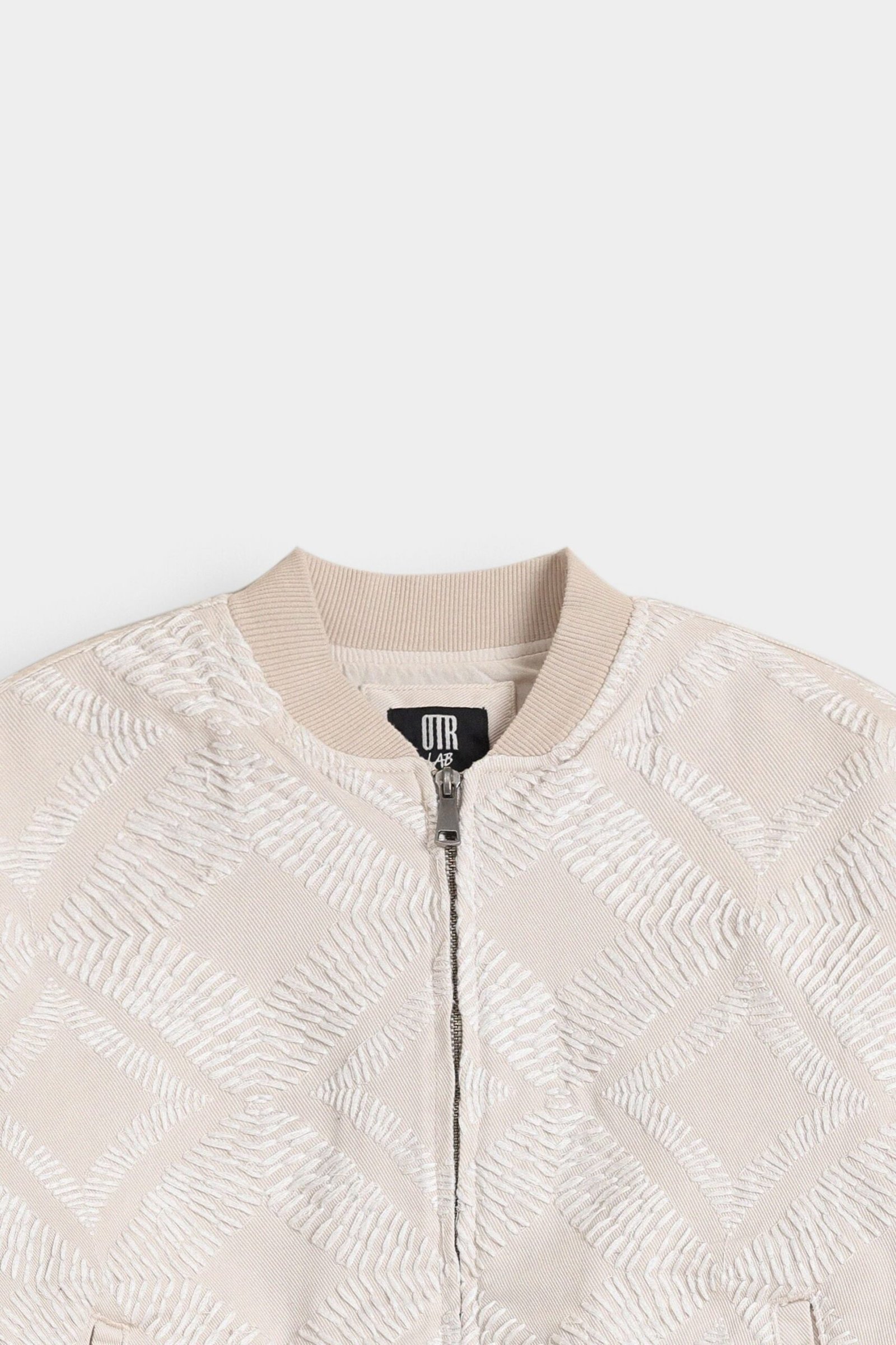 Cropped Embroidered Bomber Jacket - Image 7