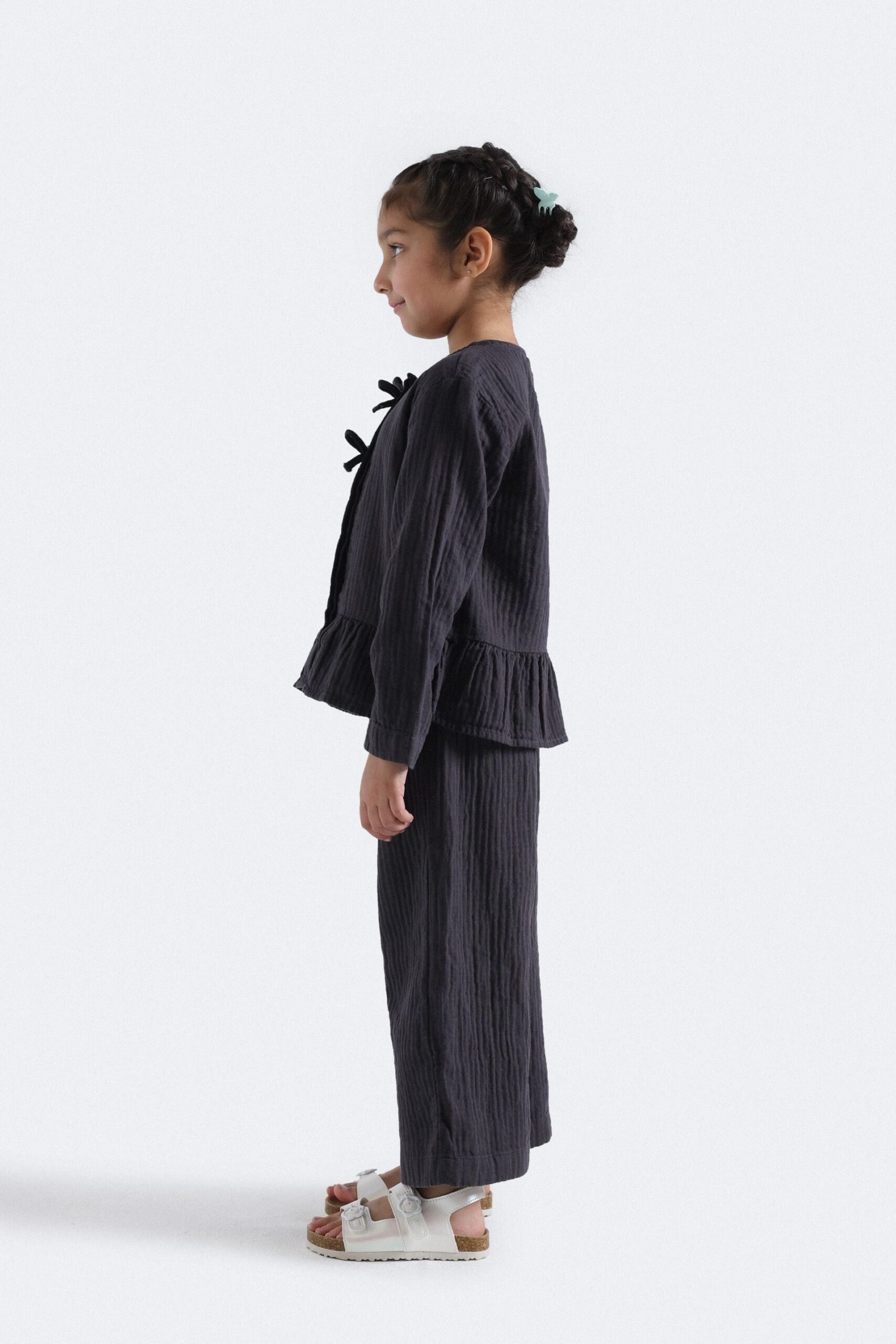 Muslin Wide Leg Trousers - Image 4