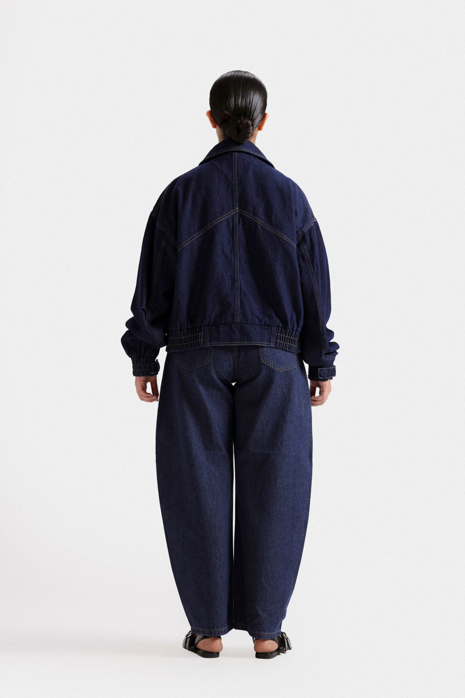Cropped Denim Jacket - Image 4