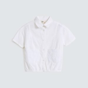 Cropped Embroidered Shirt