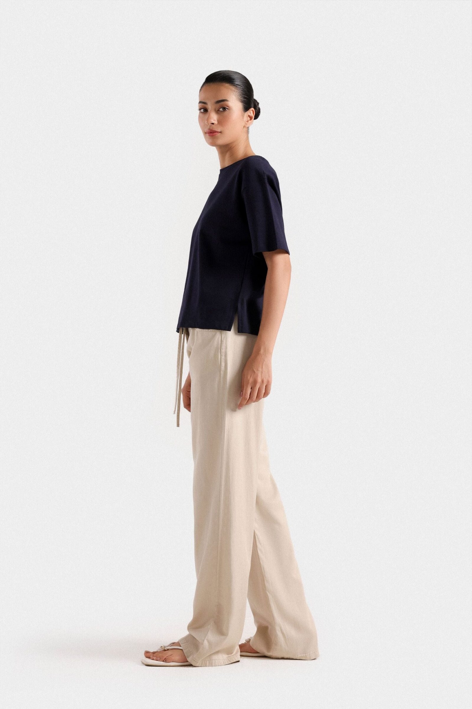 Straight Flowy Trousers - Image 3