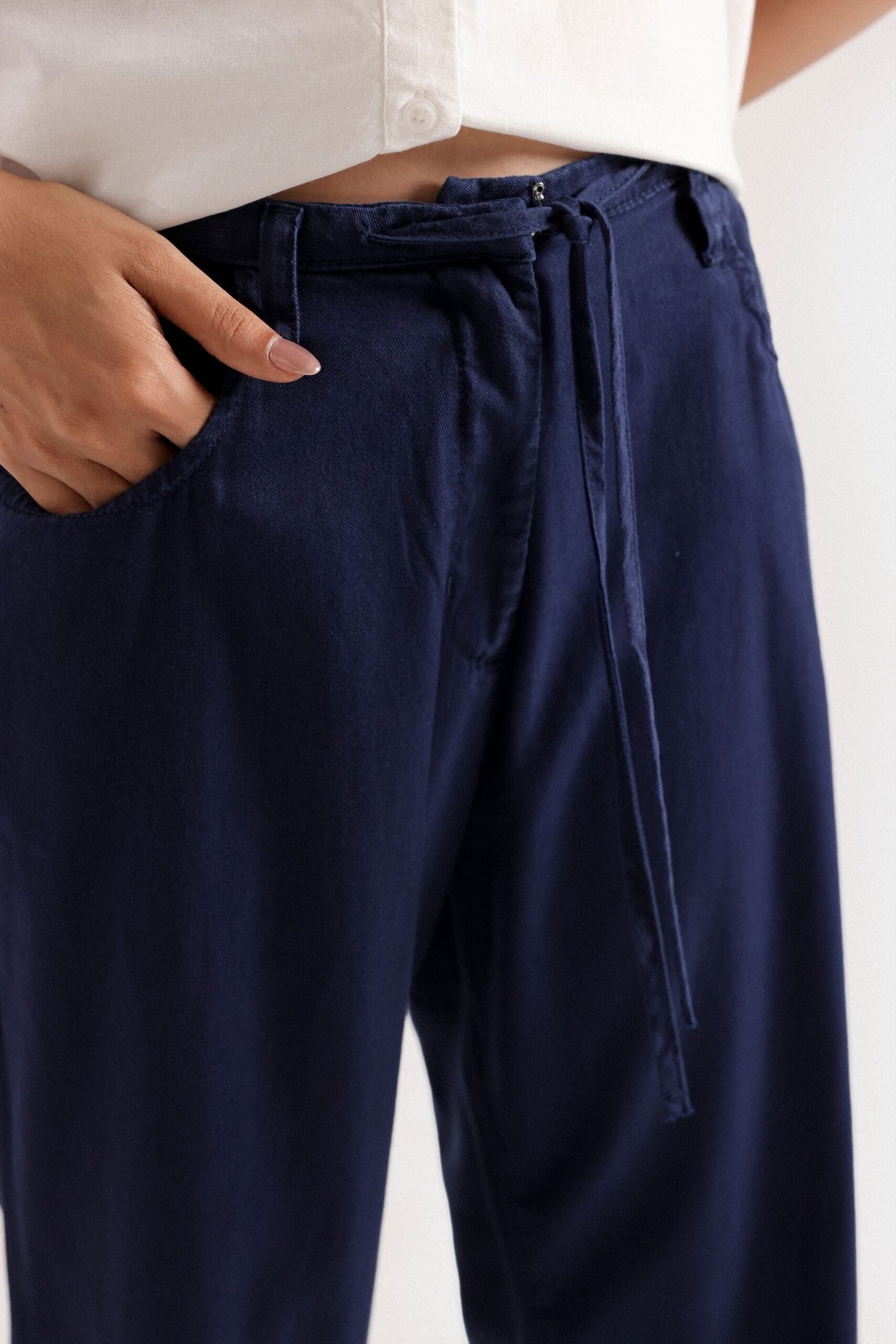 Straight Flowy Trousers - Image 10