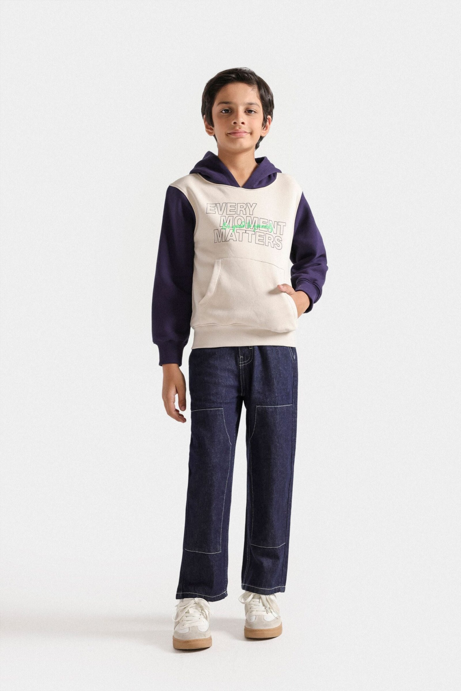 Color-Block Slogan Hoodie - Image 4