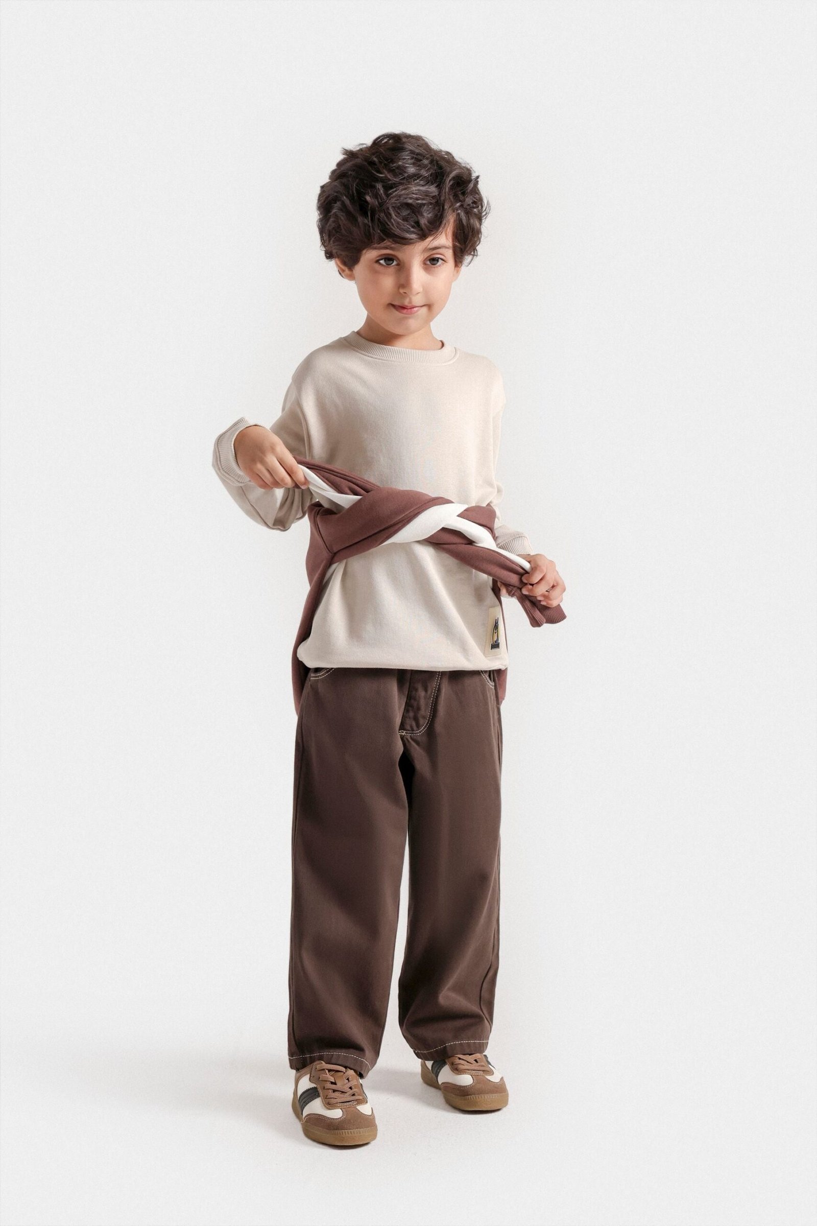 Non-Denim Loose Fit Trousers - Image 5