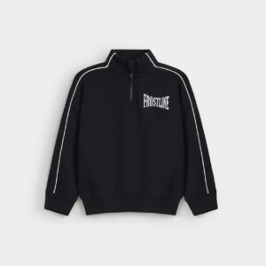 Embroidered Quarter Zip-Up Sweatshirt