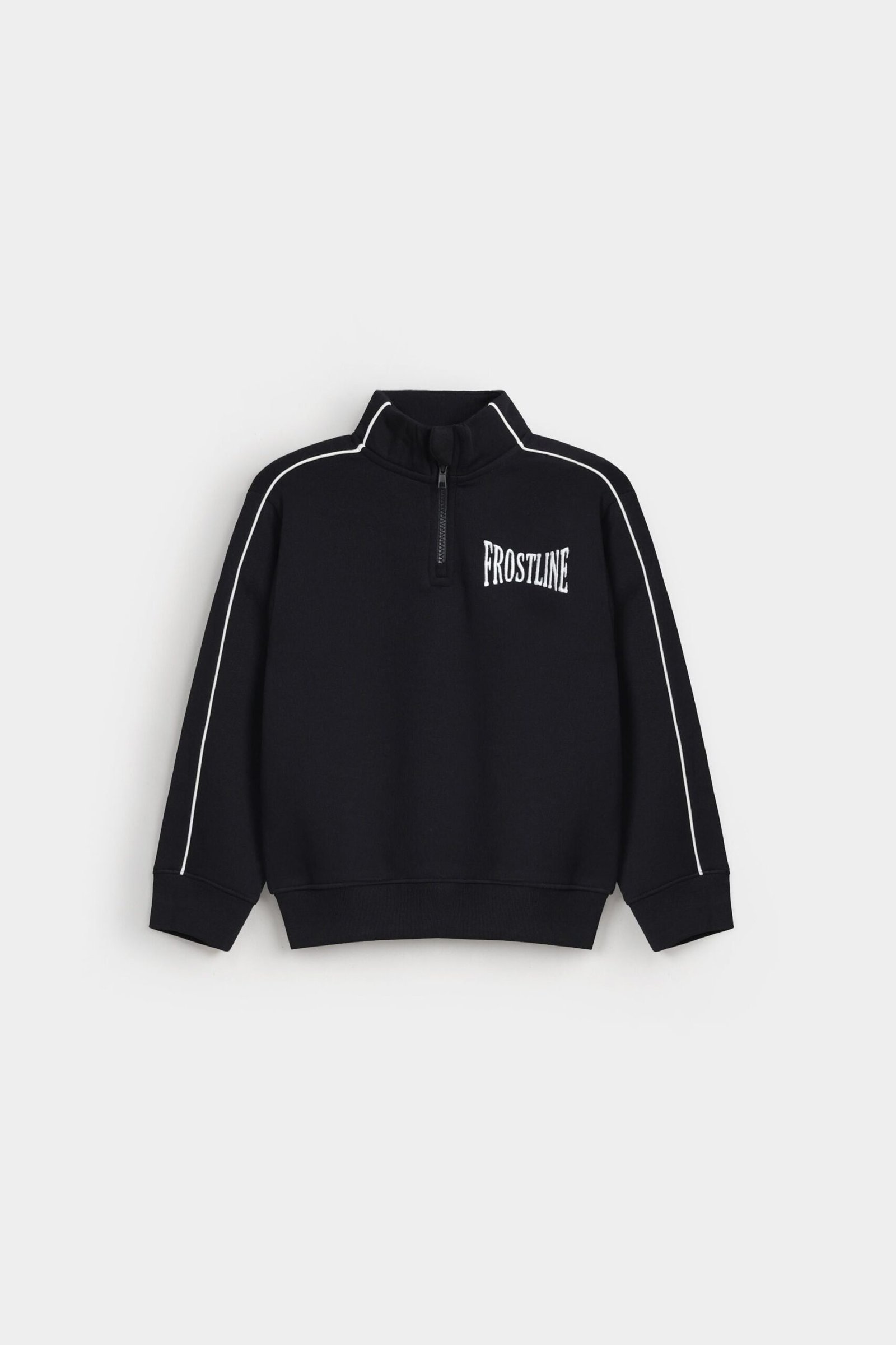 Embroidered Quarter Zip-Up Sweatshirt