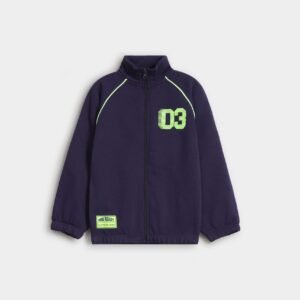 Varsity Raglan Zipper Sweatshirt