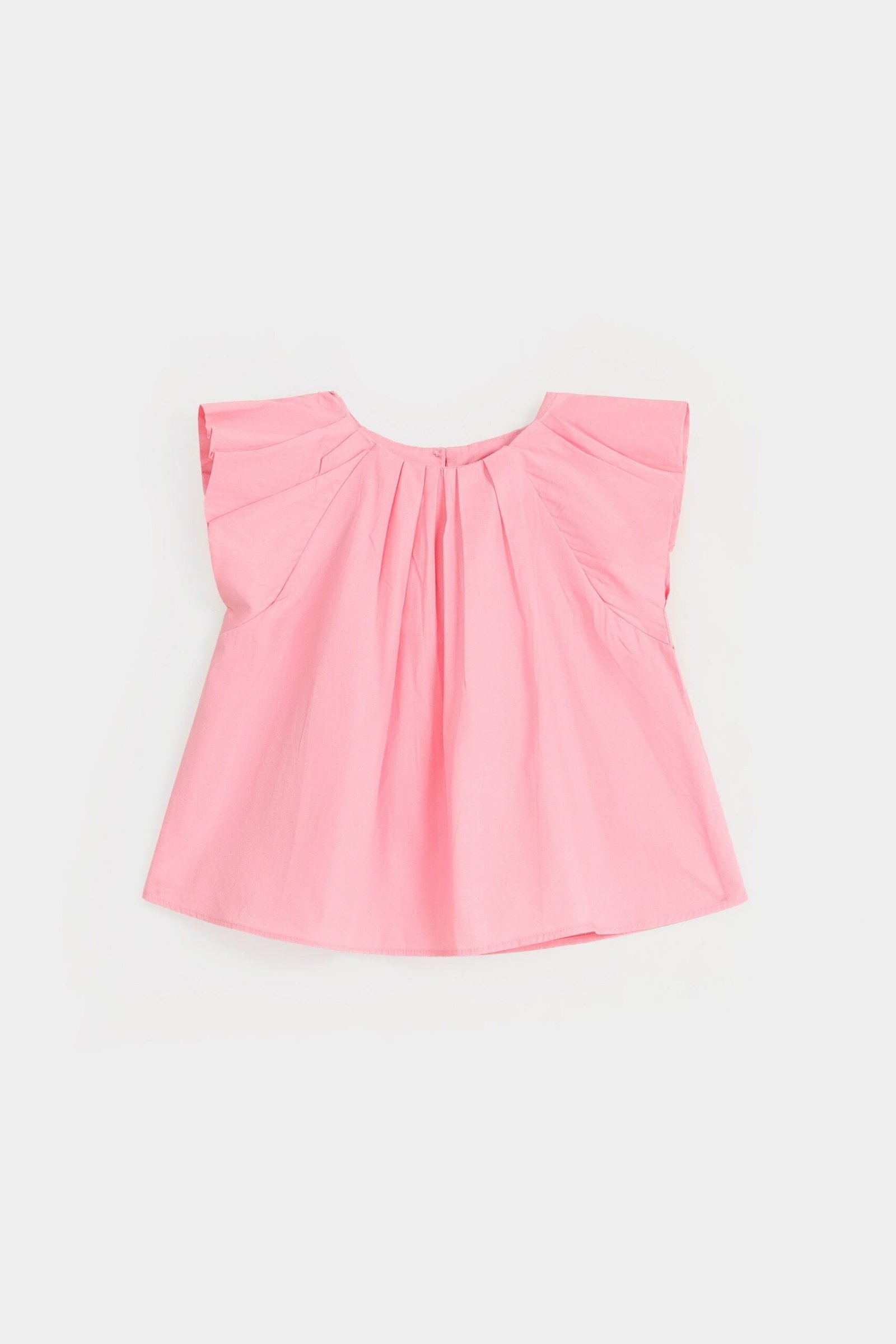 Sleeveless Blouse With Pleats Detail