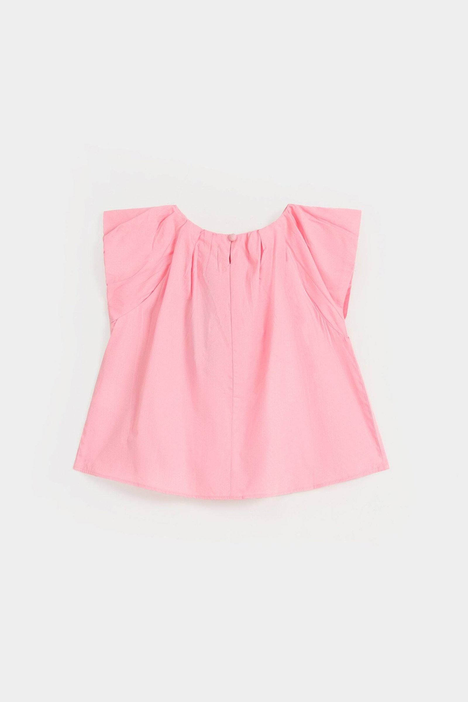 Sleeveless Blouse With Pleats Detail - Image 3