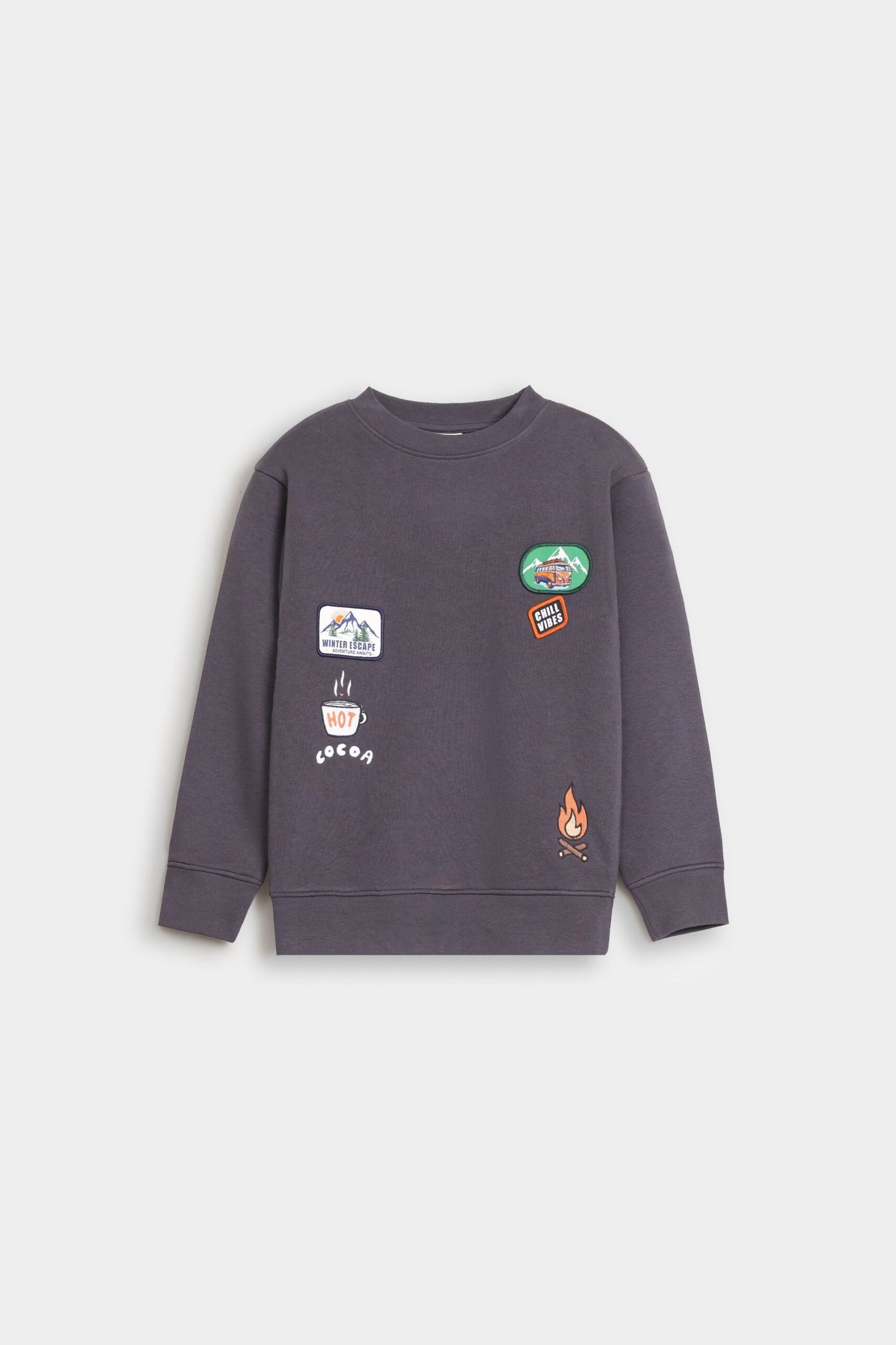 Embroidered Sweatshirt With Label Patch