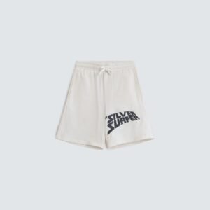 Slogan Print Knit Shorts