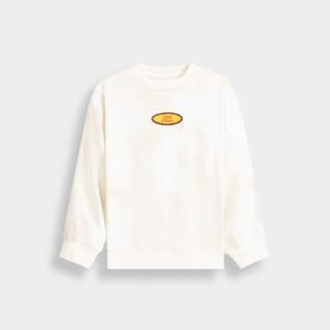Crew Neck Sweatshirt With Label Patch