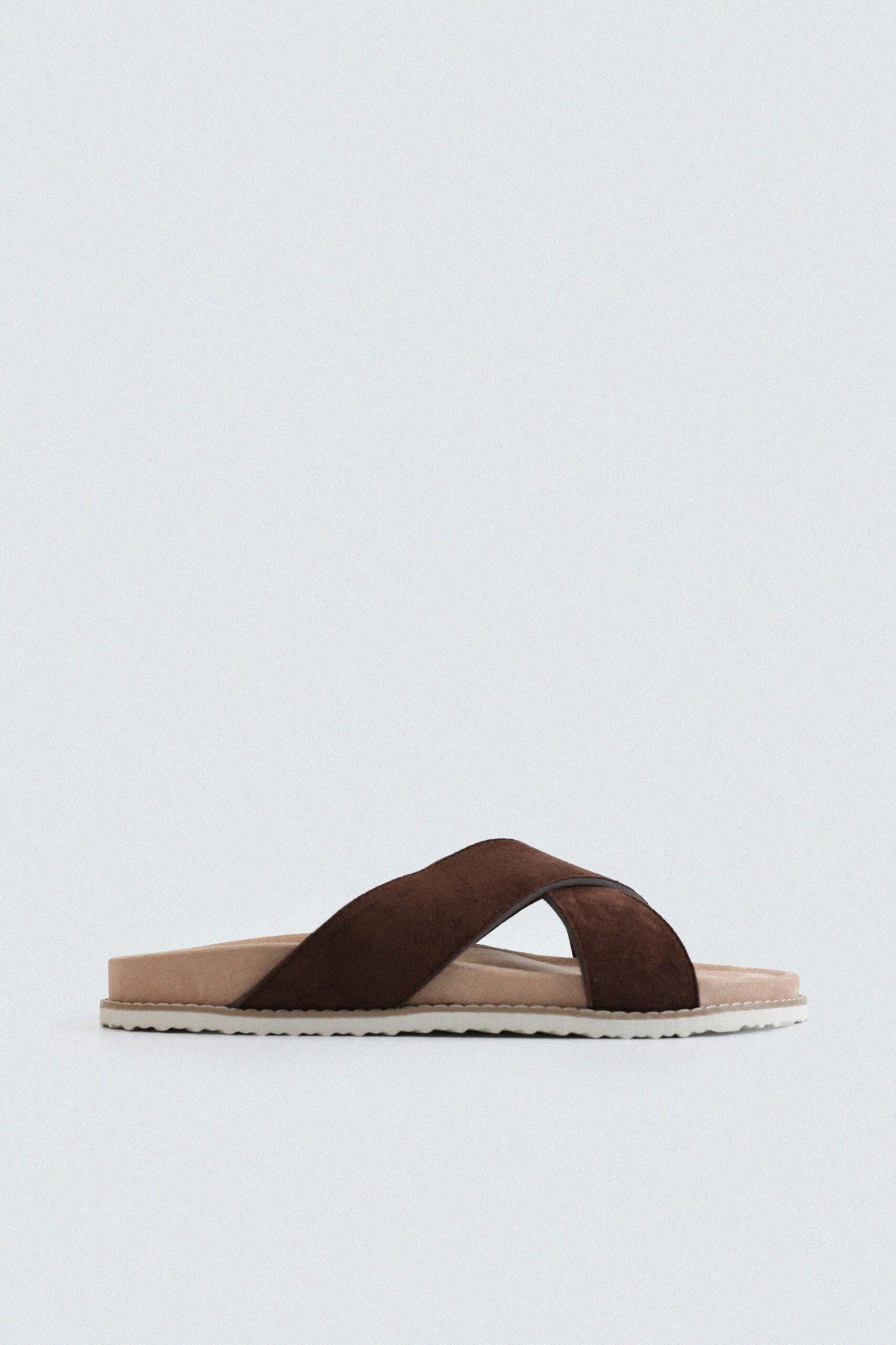 Suede Criss Cross Strap Flats - Image 7