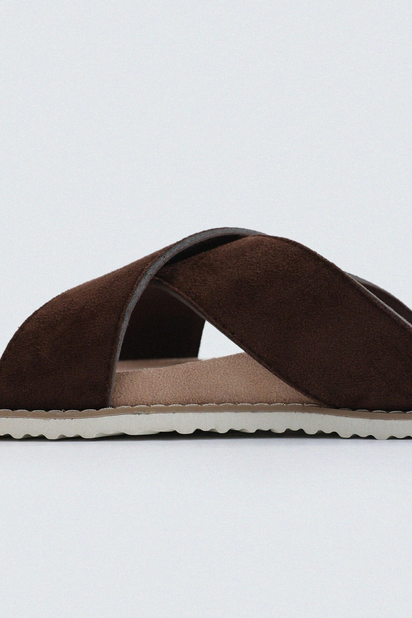 Suede Criss Cross Strap Flats - Image 9