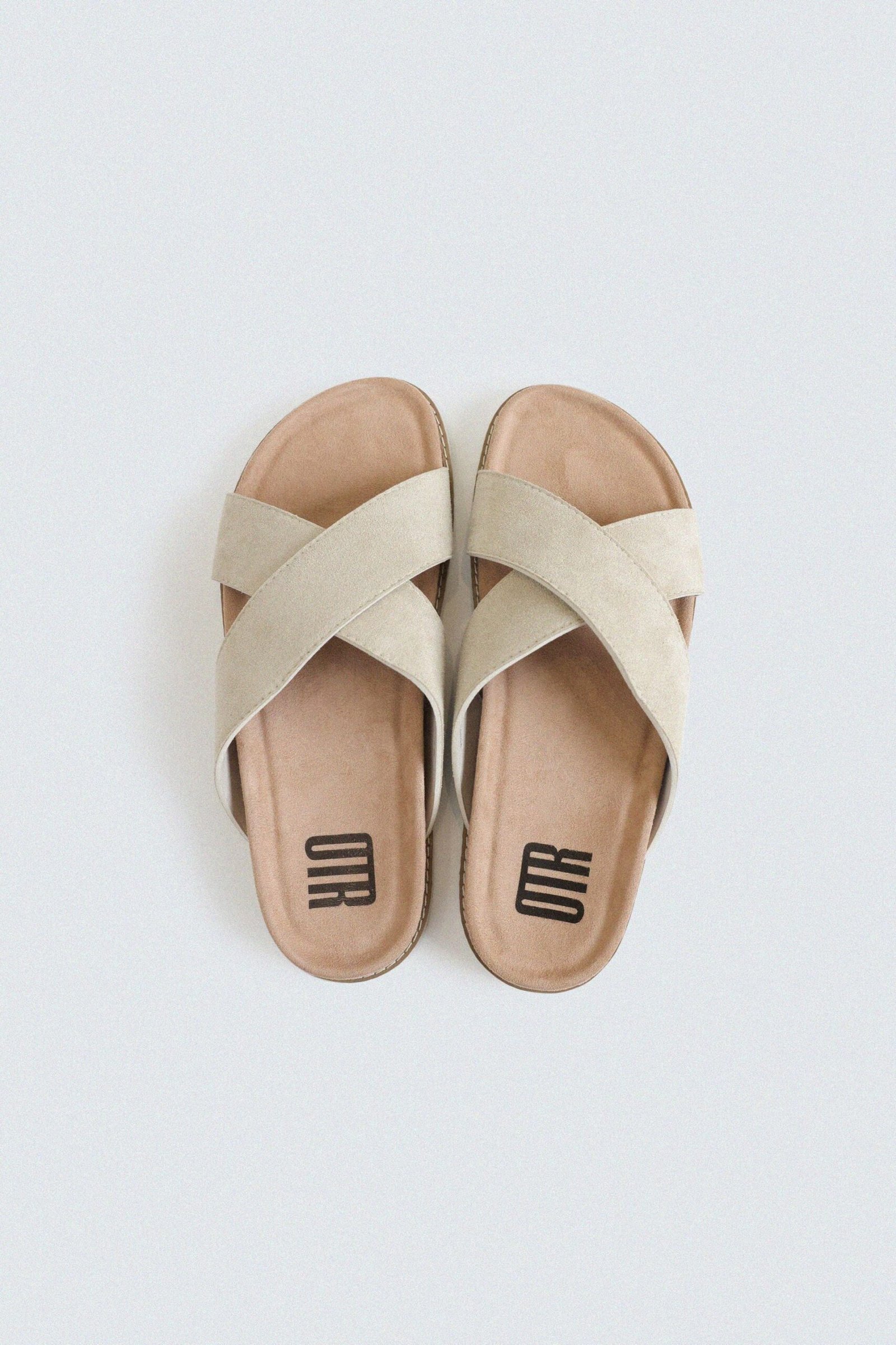Suede Criss Cross Strap Flats - Image 2