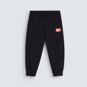 Knit Jogger Trousers With Label Patch