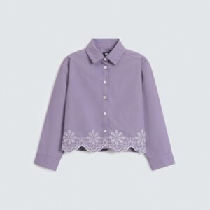 Cropped Embroidered Shirt
