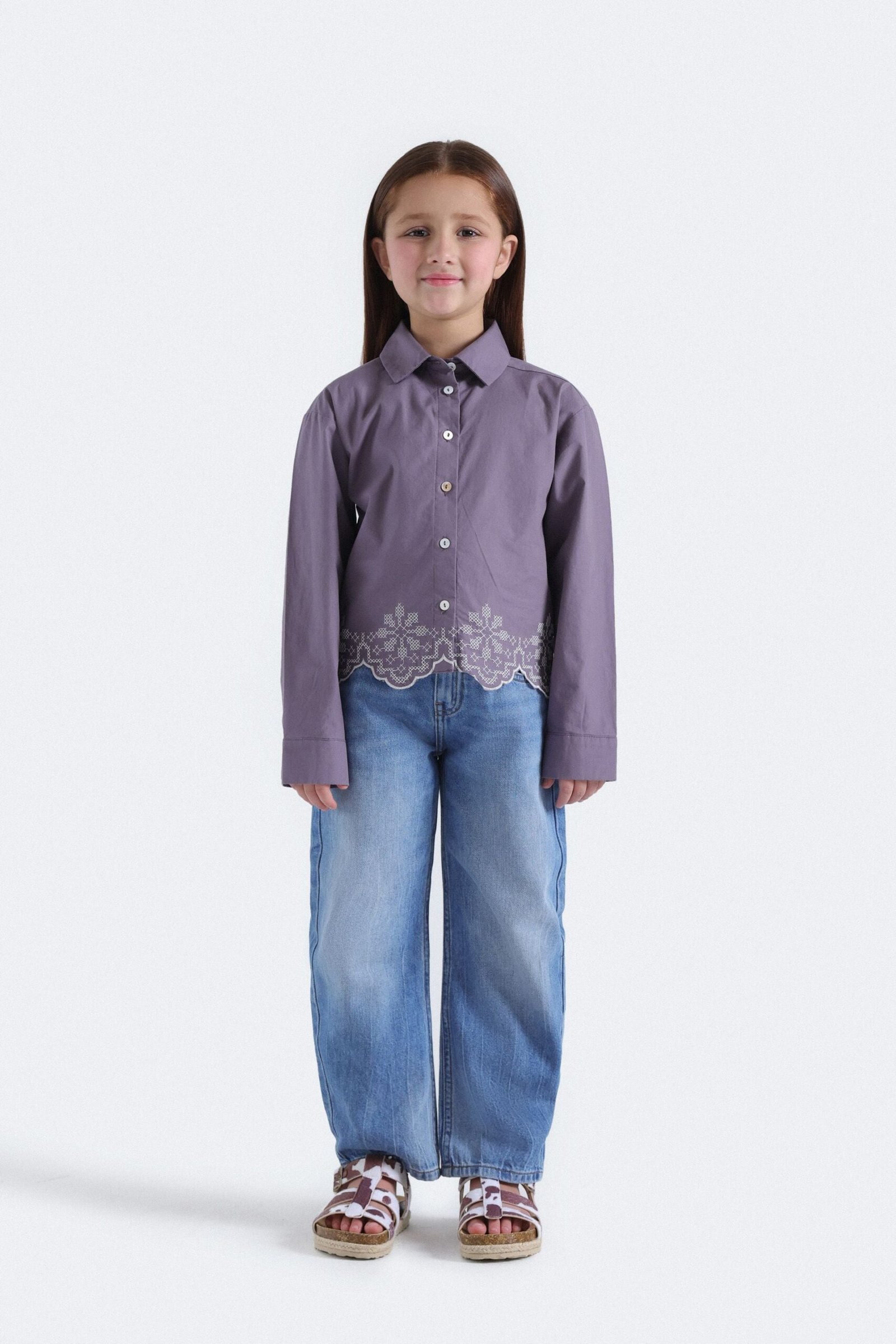 Cropped Embroidered Shirt - Image 4