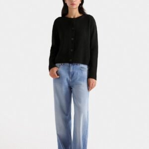 Pleated Barrel Leg Jeans