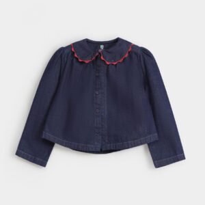 Peter-Pan Collar Denim Shirt