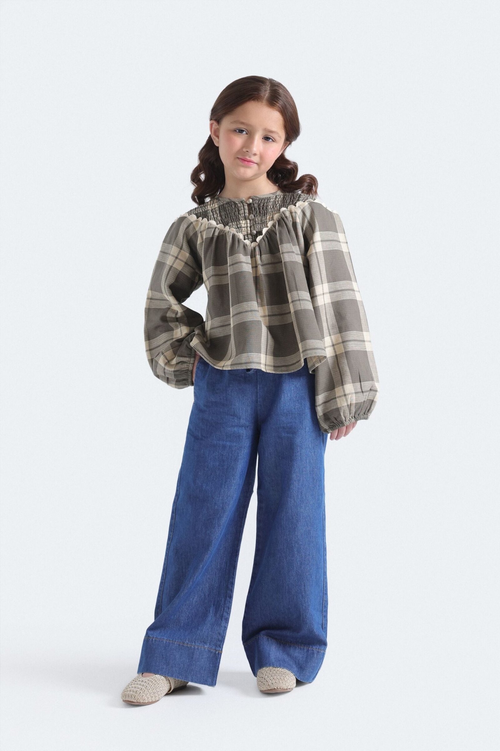 Cropped Checkered Shirt - Image 4