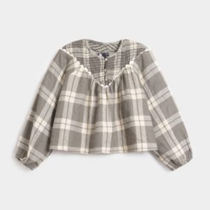 Cropped Checkered Shirt