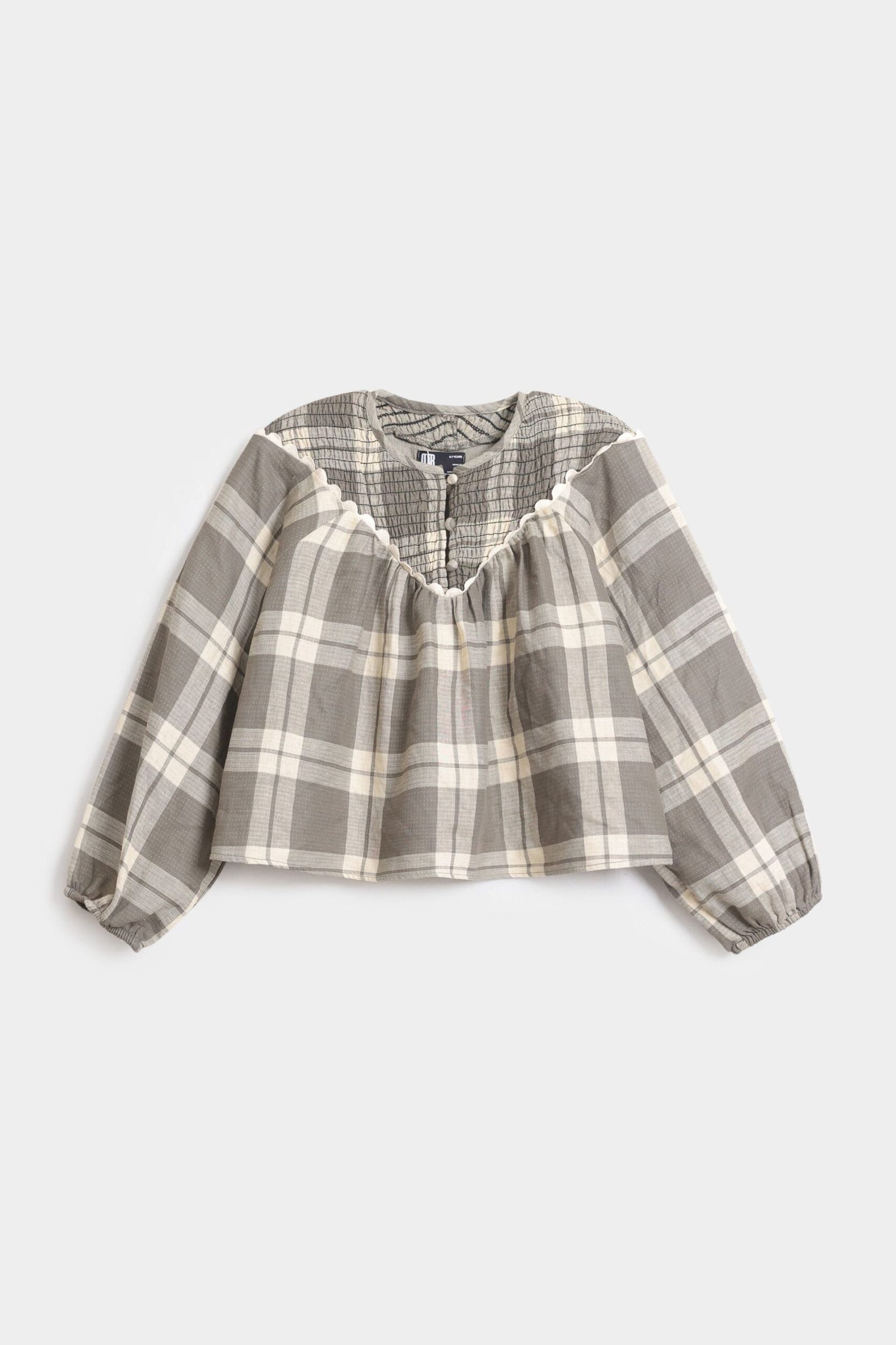 Cropped Checkered Shirt