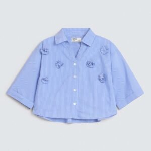 Cropped Embellished Shirt