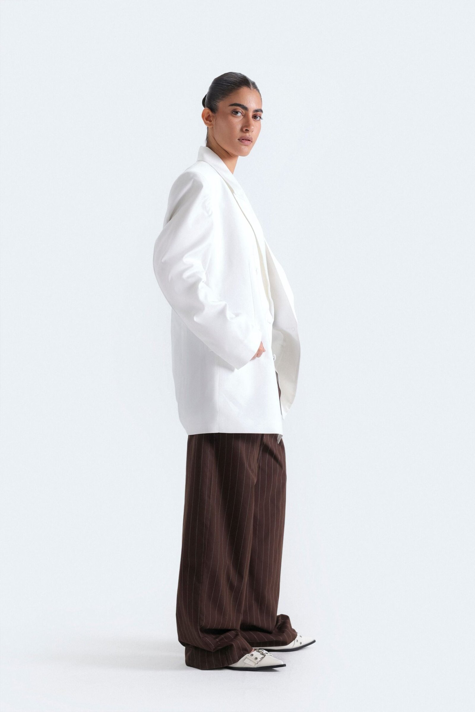 Notched Collar Blazer - Image 10