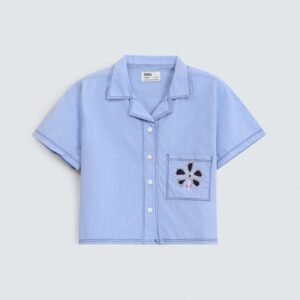 Cropped Embroidered Shirt