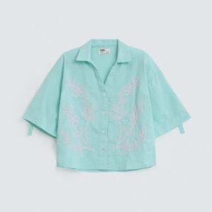 Textured Embroidered Shirt