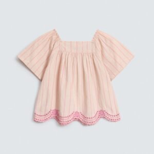 Cropped Schiffli Blouse