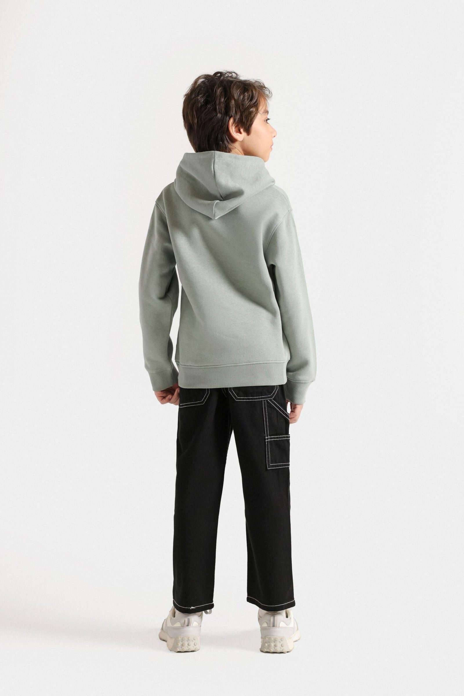 Non Denim Carpenter Trousers with Stitching Details - Image 7