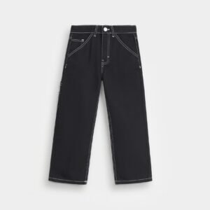 Non Denim Carpenter Trousers with Stitching Details